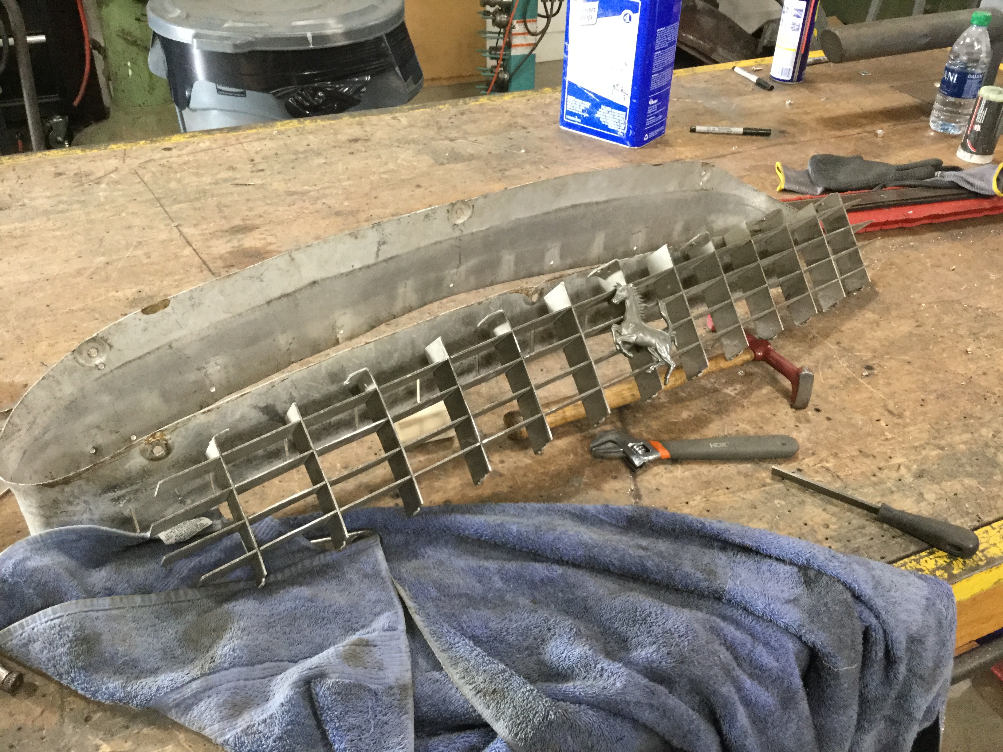Forming grill for '66 Ferrari GT