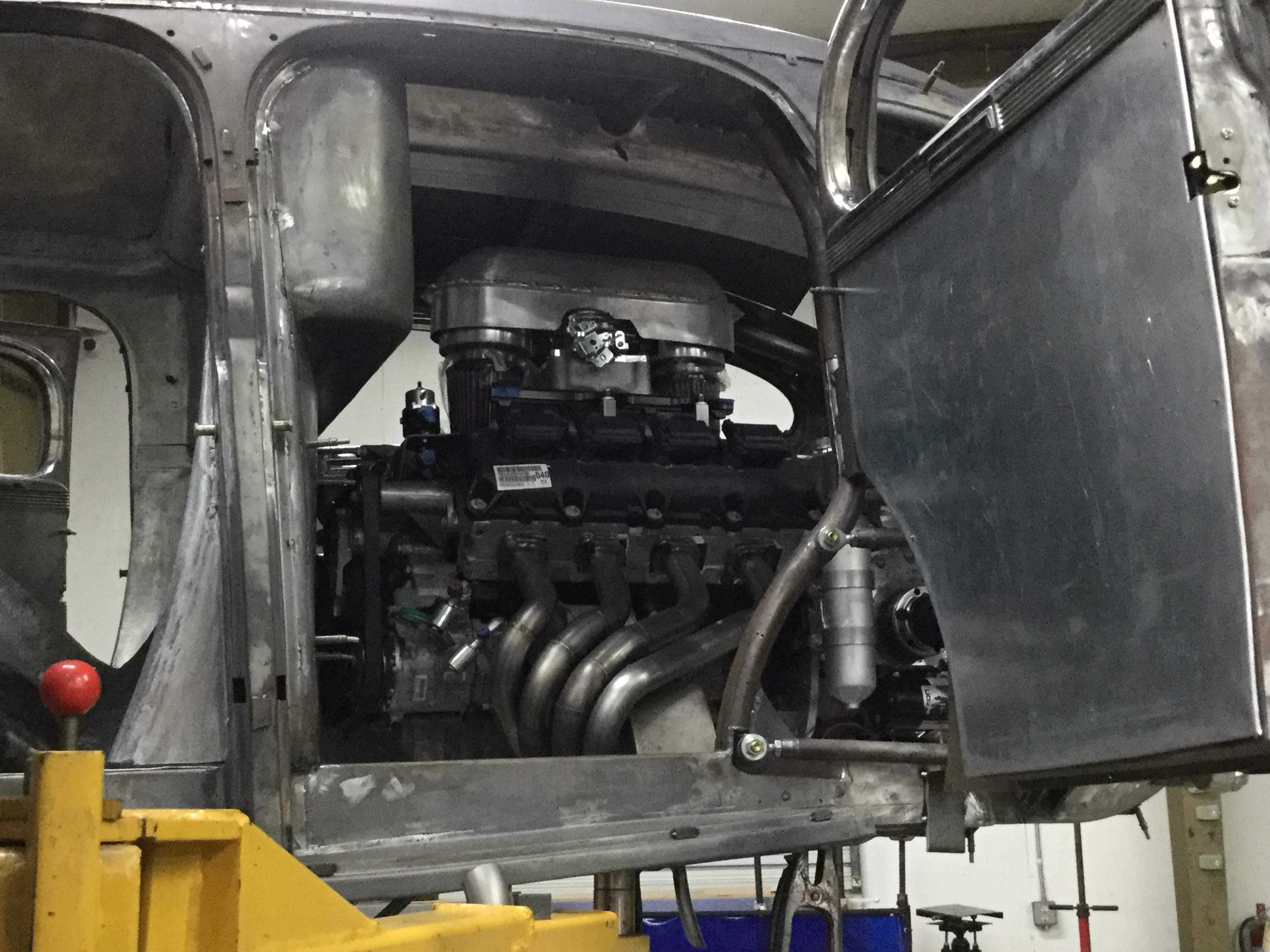 Gary's 1939 Dodge engine bay under side