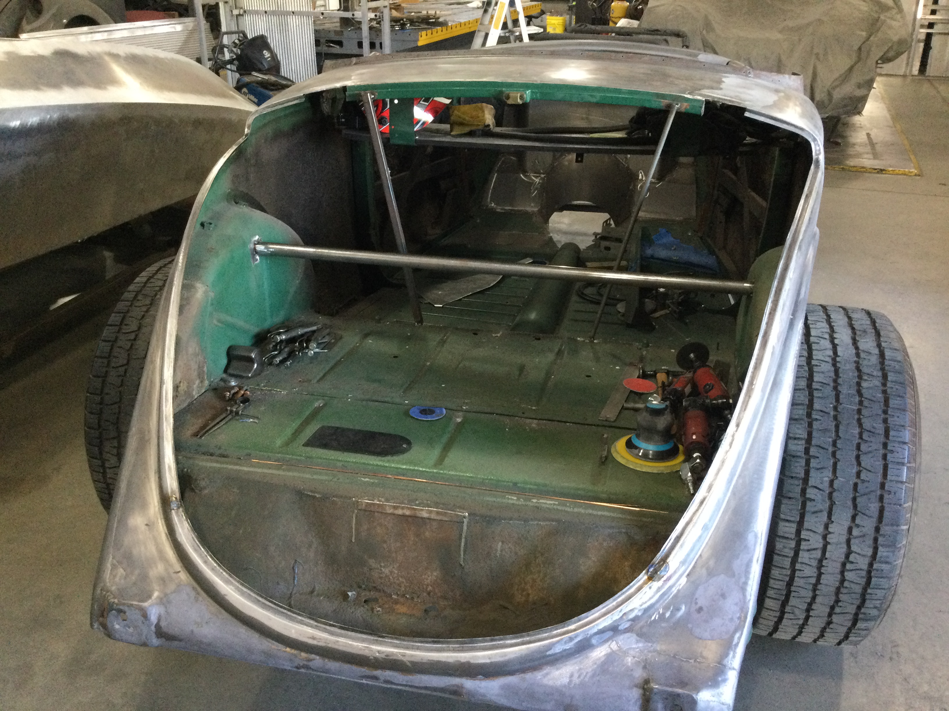 1936 Ford Roadster trunk rear view